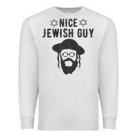 Oatmeal Heather nice jewish guy funny gifts for hanukkah Premium Sweatshirt - linhVisuals