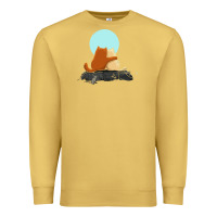 Antique Gold two cats Premium Sweatshirt - linhVisuals