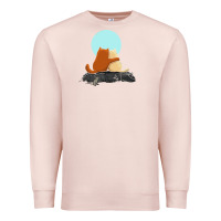 Pale Pink two cats Premium Sweatshirt - linhVisuals