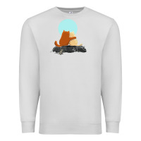 Dove Grey two cats Premium Sweatshirt - linhVisuals