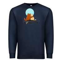 Navy two cats Premium Sweatshirt - linhVisuals