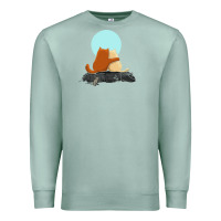 Seafoam two cats Premium Sweatshirt - linhVisuals