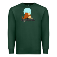 Sports Green two cats Premium Sweatshirt - linhVisuals