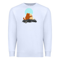 White two cats Premium Sweatshirt - linhVisuals