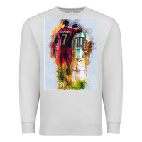 Dove Grey messi and ronaldo Premium Sweatshirt - linhVisuals