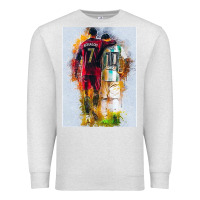 Oatmeal Heather messi and ronaldo Premium Sweatshirt - linhVisuals