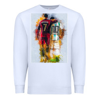 White messi and ronaldo Premium Sweatshirt - linhVisuals