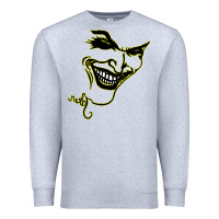 Heather Grey J O K E R Premium Sweatshirt - linhVisuals