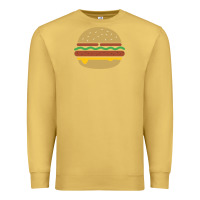 Antique Gold vintage burger print Premium Sweatshirt - linhVisuals