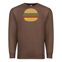 Chestnut vintage burger print Premium Sweatshirt - linhVisuals