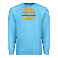 Ocean Blue vintage burger print Premium Sweatshirt - linhVisuals