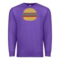 Purple vintage burger print Premium Sweatshirt - linhVisuals