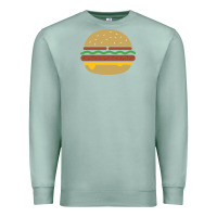 Seafoam vintage burger print Premium Sweatshirt - linhVisuals