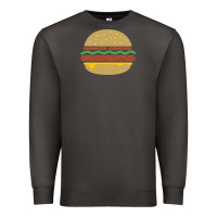 Smoke vintage burger print Premium Sweatshirt - linhVisuals