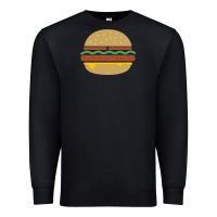 Vintage Burger Print Premium Sweatshirt | Teevron