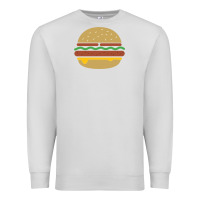 Dove Grey vintage burger print Premium Sweatshirt - linhVisuals