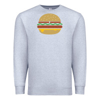 Heather Grey vintage burger print Premium Sweatshirt - linhVisuals
