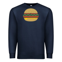 Navy vintage burger print Premium Sweatshirt - linhVisuals