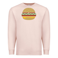 Pale Pink vintage burger print Premium Sweatshirt - linhVisuals