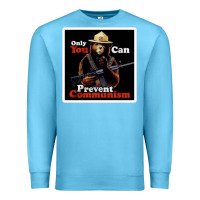 Ocean Blue only you can prevent communism Premium Sweatshirt - linhVisuals