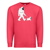 Cardinal walking the dog astronaut Premium Sweatshirt - linhVisuals
