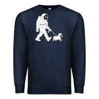 Walking The Dog Astronaut Premium Sweatshirt | Teevron