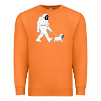 Carrot walking the dog astronaut Premium Sweatshirt - linhVisuals