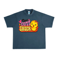 Midnight Navy one cute chick Urban Heavy Tee - FaDigitalArtStudio