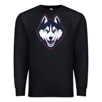 Black wolf head tshirt Premium Sweatshirt - linhVisuals