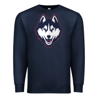 Navy wolf head tshirt Premium Sweatshirt - linhVisuals