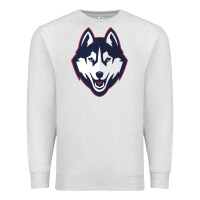 Oatmeal Heather wolf head tshirt Premium Sweatshirt - linhVisuals