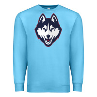 Ocean Blue wolf head tshirt Premium Sweatshirt - linhVisuals