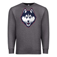 Charcoal Heather wolf head tshirt Premium Sweatshirt - linhVisuals