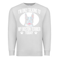 Dove Grey boston terrier t  shirtfunny boston terrier dog gift i m only talking Premium Sweatshirt - linhVisuals