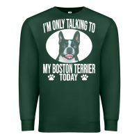 Sports Green boston terrier t  shirtfunny boston terrier dog gift i m only talking Premium Sweatshirt - linhVisuals