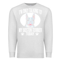 Oatmeal Heather boston terrier t  shirtfunny boston terrier dog gift i m only talking Premium Sweatshirt - linhVisuals