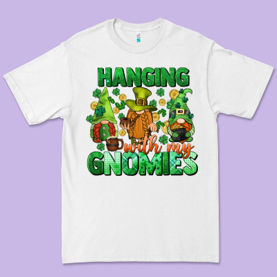 St. Patrick's Day Gnomes Premium Tee Designed By Cowgirlartshop