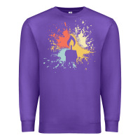 Purple candle t  shirt c a n d l e i n k s p l a s h t  shirt Premium Sweatshirt - linhVisuals