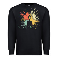 Black candle t  shirt c a n d l e i n k s p l a s h t  shirt Premium Sweatshirt - linhVisuals