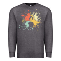 Charcoal Heather candle t  shirt c a n d l e i n k s p l a s h t  shirt Premium Sweatshirt - linhVisuals