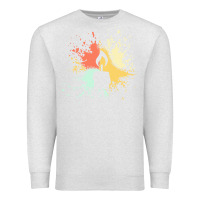 Oatmeal Heather candle t  shirt c a n d l e i n k s p l a s h t  shirt Premium Sweatshirt - linhVisuals