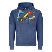 Vintage Denim neurodiversity Vintage Hoodie - LillyAllenDesigns