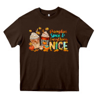 Chocolate Brown pumpkin spice and everything nice Heavy Core Tee - CowGirlArtShop