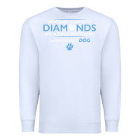 White whoever said that diamonds are a girls best friend never owned a dog Premium Sweatshirt - linhVisuals