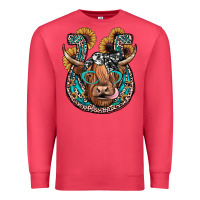 Cardinal highland cow horseshoe Premium Sweatshirt - JahusDesignShop