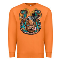 Carrot highland cow horseshoe Premium Sweatshirt - JahusDesignShop