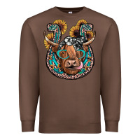 Chestnut highland cow horseshoe Premium Sweatshirt - JahusDesignShop