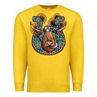 Lemon highland cow horseshoe Premium Sweatshirt - JahusDesignShop