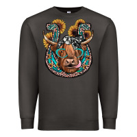 Smoke highland cow horseshoe Premium Sweatshirt - JahusDesignShop