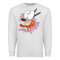 Oatmeal Heather courage the cowardly dog Premium Sweatshirt - linhVisuals